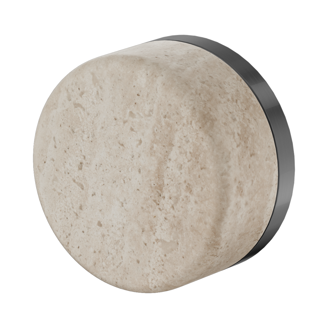 Nero Serenity Progressive Shower Mixer Gunmetal - Rome Travertine Handle