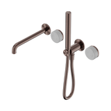 Nero Serenity Progressive Shower System - Spout Brushed Bronze - Carrara Handle & Slim Shower