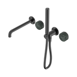 Nero Serenity Progressive Shower System - Spout Gunmetal - Verde Alpi Handle & Slim Shower