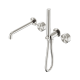 Nero Serenity Progressive Shower System - Spout Brushed Nickel - Metal Handle & Slim Shower