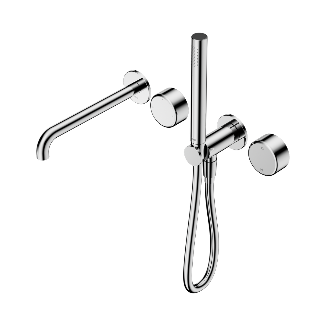 Nero Serenity Progressive Shower System - Spout Chrome - Metal Handle & Slim Shower