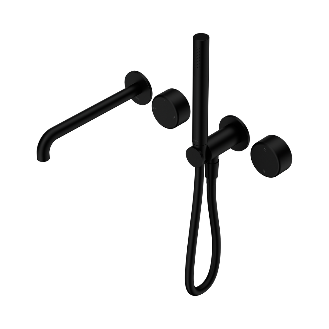 Nero Serenity Progressive Shower System - Spout Matte Black - Metal Handle & Slim Shower