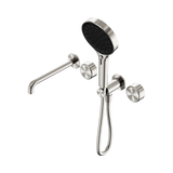 Nero Serenity Progressive Shower System - Spout Brushed Nickel - Metal Handle & Serenity Hand Shower