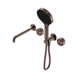 Nero Serenity Progressive Shower System - Spout Brushed Bronze - Metal Handle & Serenity Hand Shower