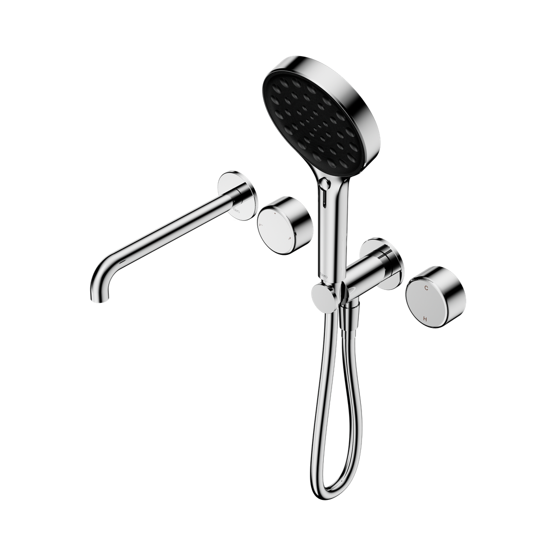 Nero Serenity Progressive Shower System - Spout Chrome - Metal Handle & Serenity Hand Shower