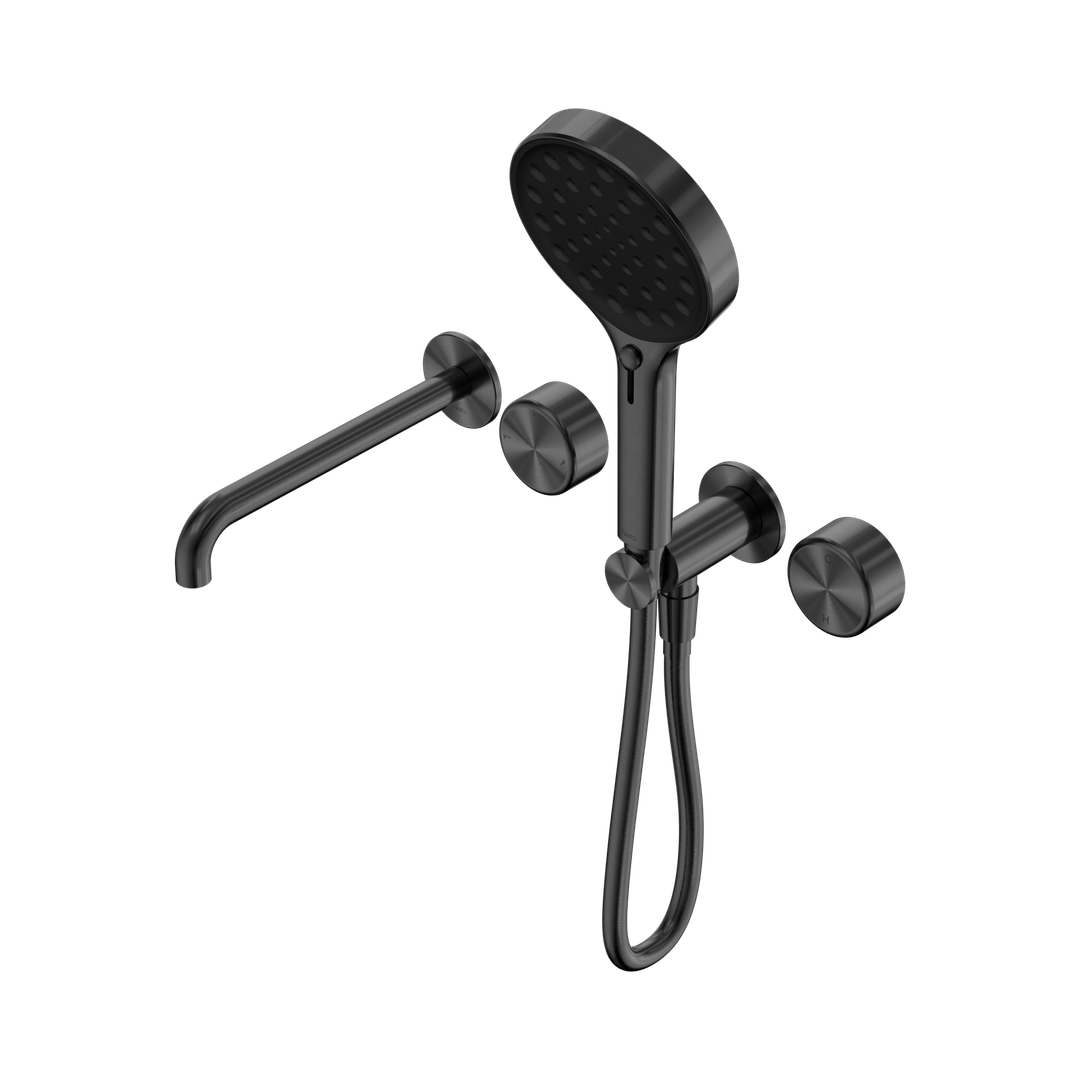 Nero Serenity Progressive Shower System - Spout Gunmetal - Metal Handle & Serenity Hand Shower