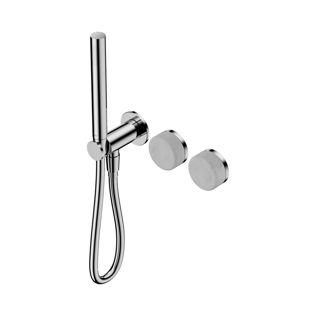 Nero Serenity Progressive Shower System Chrome - Carrara Handle & Slim Shower