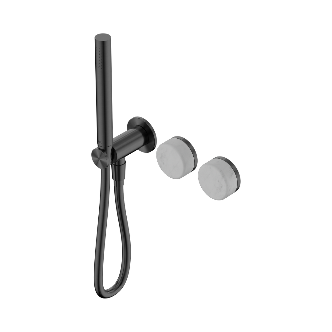 Nero Serenity Progressive Shower System Gunmetal - Carrara Handle & Slim Shower