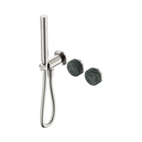 Nero Serenity Progressive Shower System Brushed Nickel - Verde Alpi Handle & Slim Shower