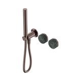 Nero Serenity Progressive Shower System Brushed Bronze - Verde Alpi Handle & Slim Shower