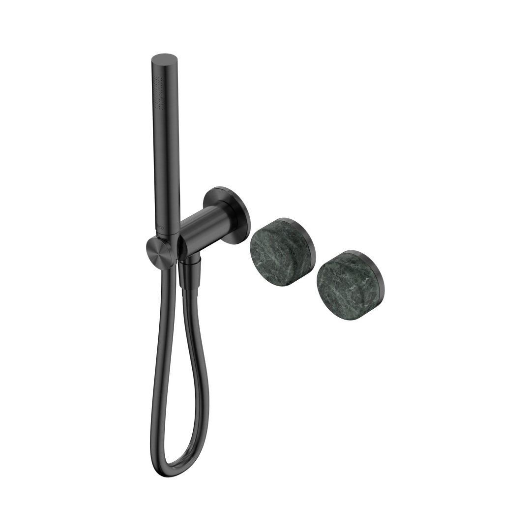 Nero Serenity Progressive Shower System Gunmetal - Verde Alpi Handle & Slim Shower