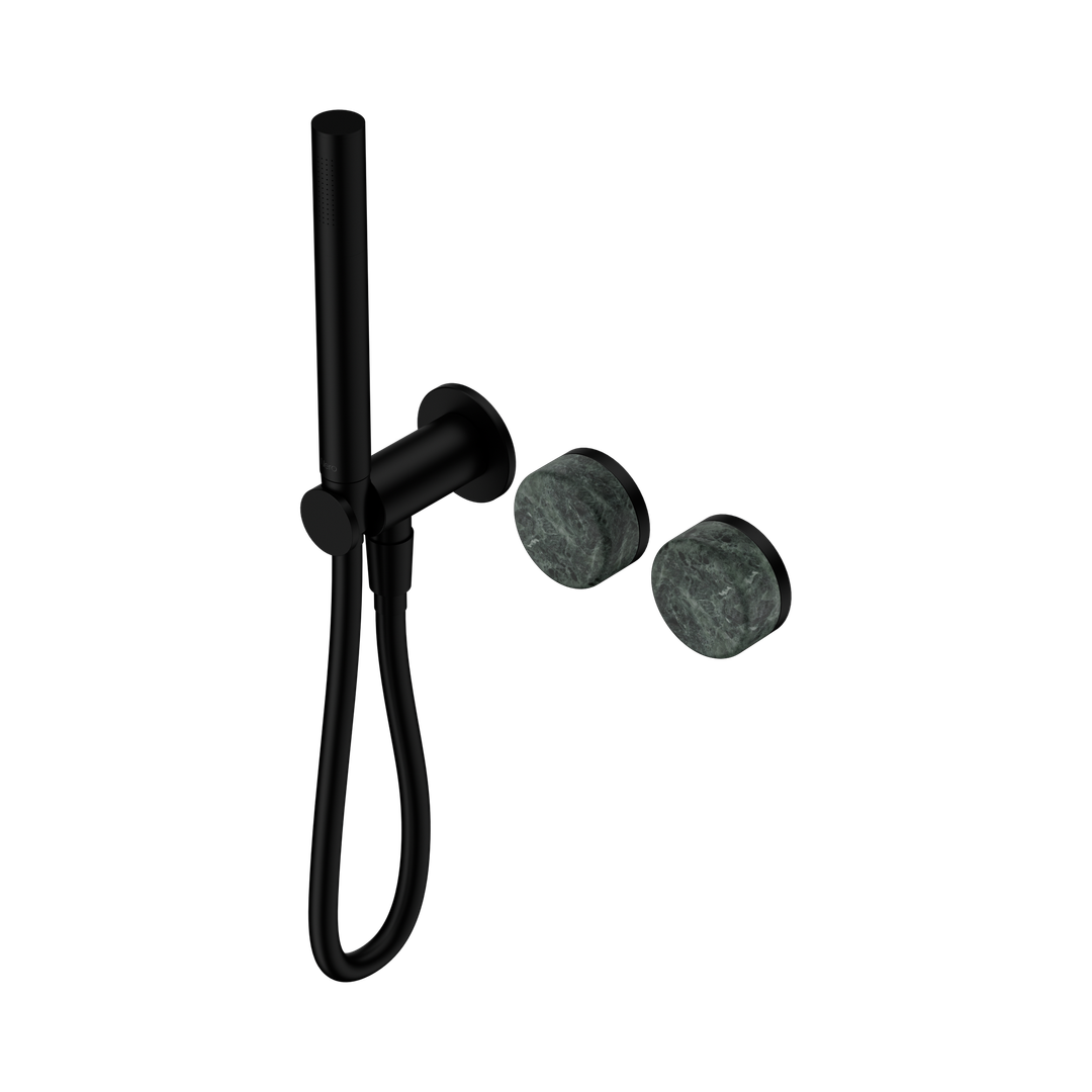 Nero Serenity Progressive Shower System Matte Black - Verde Alpi Handle & Slim Shower