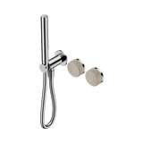 Nero Serenity Progressive Shower System Chrome - Rome Travertine Handle & Slim Shower