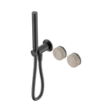 Nero Serenity Progressive Shower System Gunmetal - Rome Travertine Handle & Slim Shower