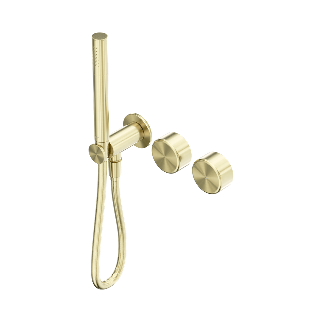 Nero Serenity Progressive Shower System Brushed Gold - Metal Handle & Slim Shower