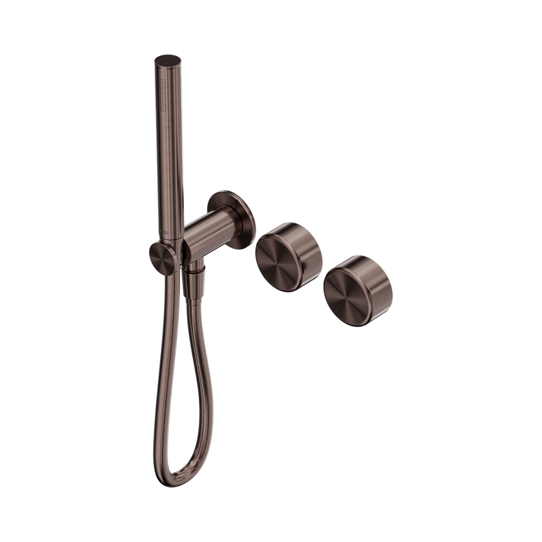 Nero Serenity Progressive Shower System Brushed Bronze - Metal Handle & Slim Shower