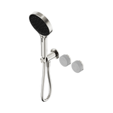 Nero Serenity Progressive Shower System Brushed Nickel - Carrara Handle & Serenity Hand Shower