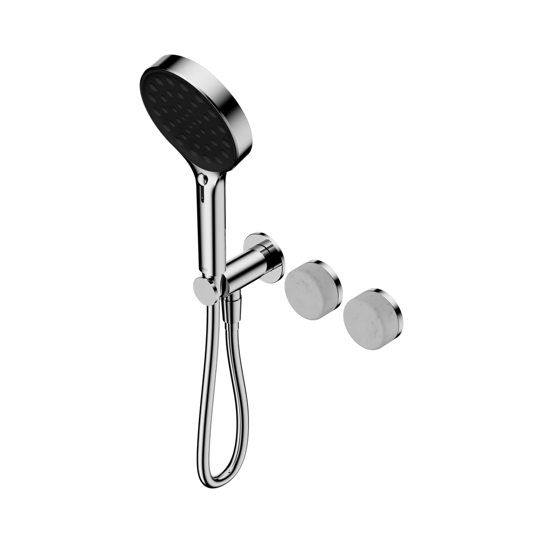 Nero Serenity Progressive Shower System Chrome - Carrara Handle & Serenity Hand Shower