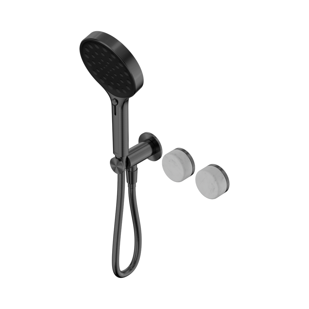 Nero Serenity Progressive Shower System Gunmetal - Carrara Handle & Serenity Hand Shower