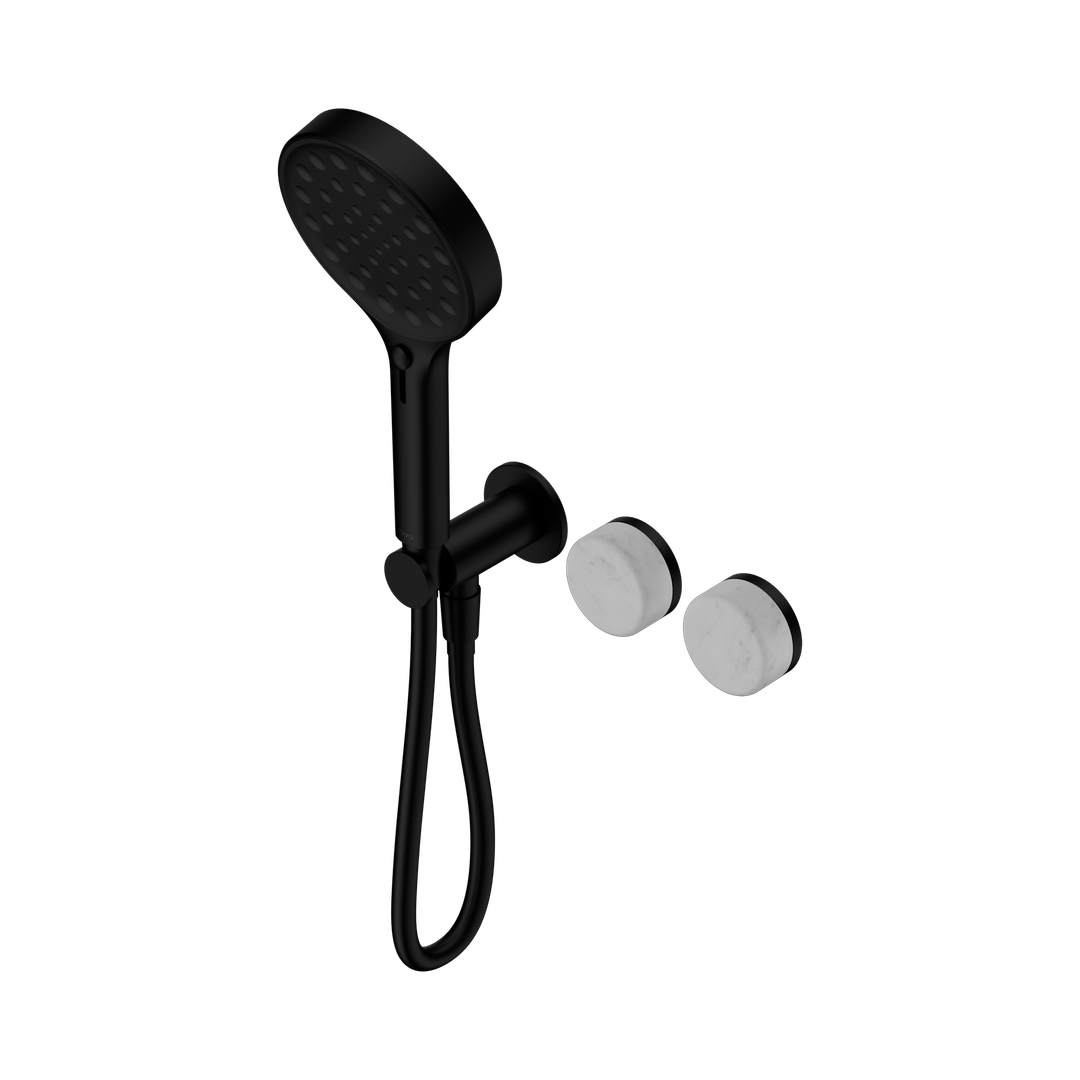 Nero Serenity Progressive Shower System Matte Black - Carrara Handle & Serenity Hand Shower