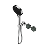 Nero Serenity Progressive Shower System Chrome - Verde Alpi Handle & Serenity Hand Shower
