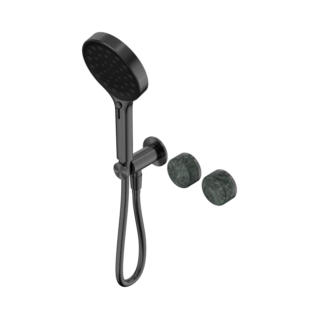 Nero Serenity Progressive Shower System Gunmetal - Verde Alpi Handle & Serenity Hand Shower