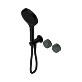 Nero Serenity Progressive Shower System Matte Black - Verde Alpi Handle & Serenity Hand Shower