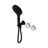 Nero Serenity Progressive Shower System Matte Black - Arabescato Corchia Handle & Serenity Hand Shower
