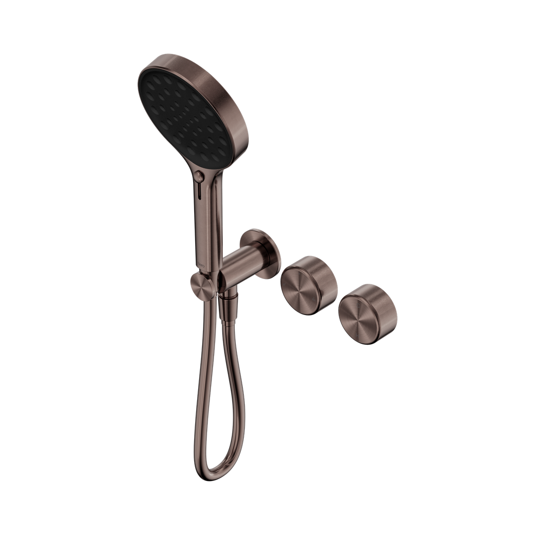 Nero Serenity Progressive Shower System Brushed Bronze - Metal Handle & Serenity Hand Shower