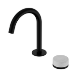 Nero Serenity Progressive Basin Mixer Arc Spout Matte Black - Carrara Handle