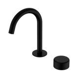 Nero Serenity Progressive Basin Mixer Arc Spout Matte Black - Metal Handle