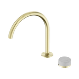 Serenity Progressive Bath/Kitchen Nero Mixer Arc Spout With Carrara Handle - Brushed Gold