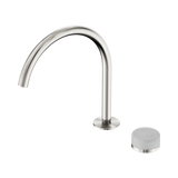Nero Serenity Progressive Bath/Kitchen Mixer Arc Spout Brushed Nickel - Carrara Handle