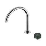 Nero Serenity Progressive Bath/Kitchen Mixer Arc Spout Chrome - Verde Alpi Handle