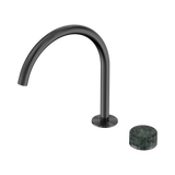 Nero Serenity Progressive Bath/Kitchen Mixer Arc Spout Gunmetal - Verde Alpi Handle