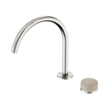 Nero Serenity Progressive Bath/Kitchen Mixer Arc Spout Brushed Nickel - Rome Travertine Handle