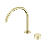 Nero Serenity Progressive Bath/Kitchen Mixer Arc Spout Brushed Gold - Metal Handle
