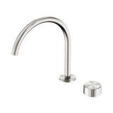 Nero Serenity Progressive Bath/Kitchen Mixer Arc Spout Brushed Nickel - Metal Handle