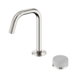 Nero Serenity Progressive Basin Mixer Edge Spout Brushed Nickel - Carrara Handle