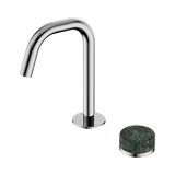 Nero Serenity Progressive Basin Mixer Edge Spout Chrome - Verde Alpi Handle