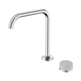 Serenity Progressive Bath/Kitchen Nero Mixer Edge Spout With Carrara Handle - Brushed Nickel