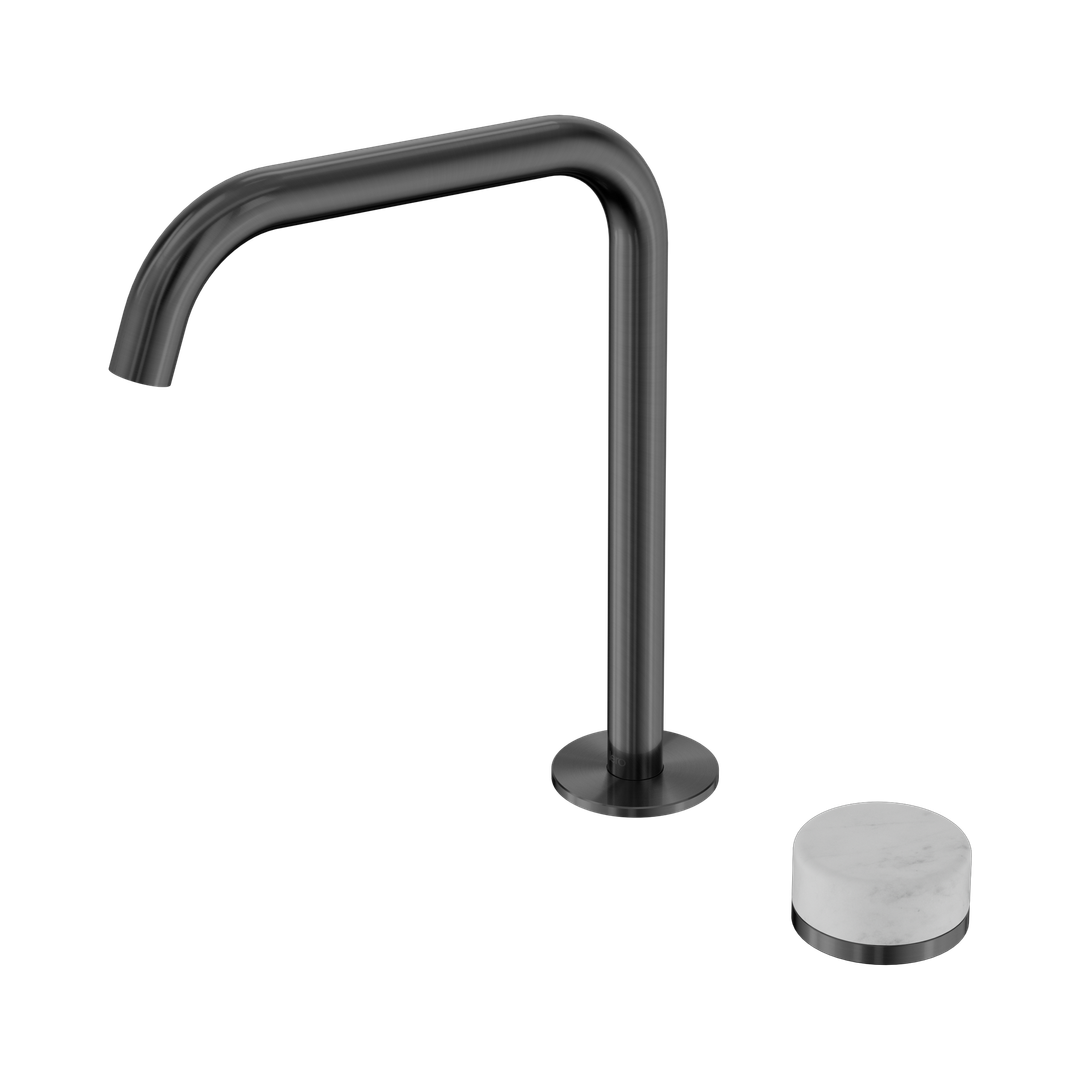Nero Serenity Progressive Bath/Kitchen Mixer Edge Spout Gunmetal - Carrara Handle