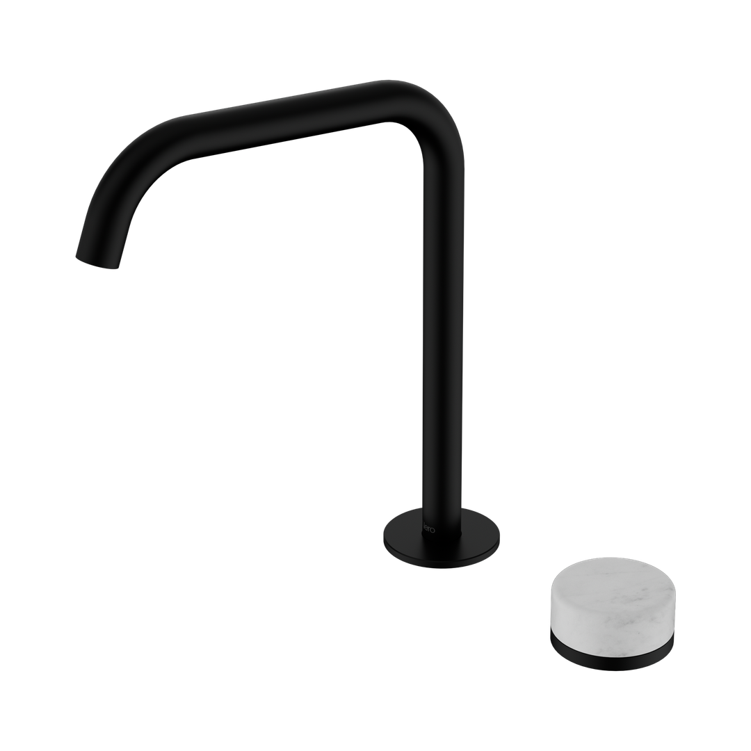 Nero Serenity Progressive Bath/Kitchen Mixer Edge Spout Matte Black - Carrara Handle