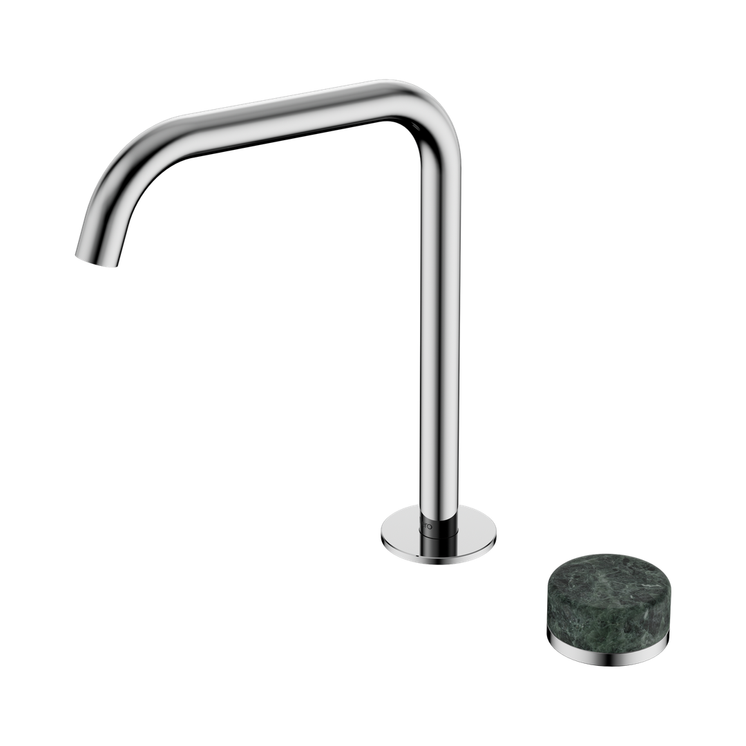 Nero Serenity Progressive Bath/Kitchen Mixer Edge Spout Chrome - Verde Alpi Handle