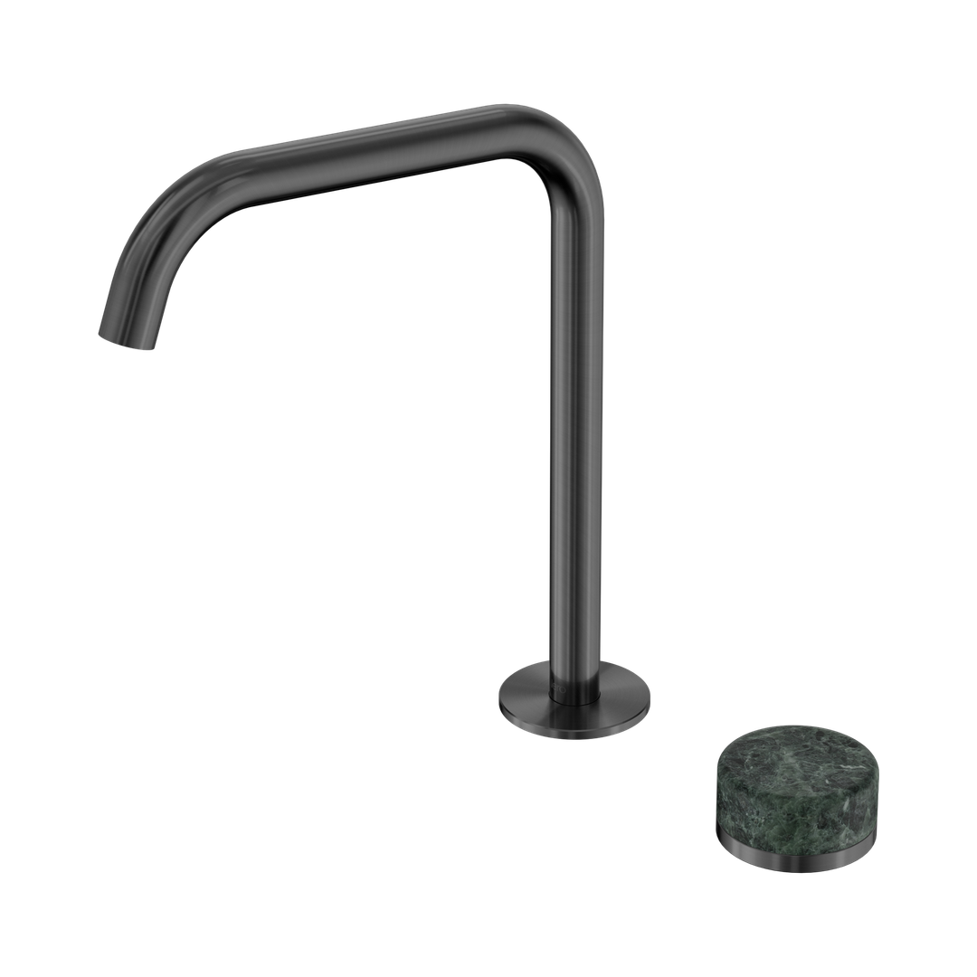 Nero Serenity Progressive Bath/Kitchen Mixer Edge Spout Gunmetal - Verde Alpi Handle