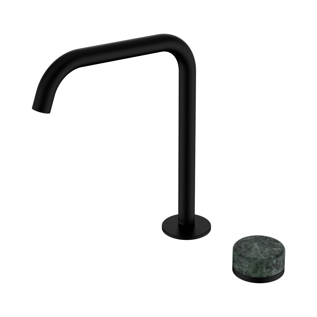 Nero Serenity Progressive Bath/Kitchen Mixer Edge Spout Matte Black - Verde Alpi Handle