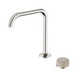 Serenity Bath/Kitchen Nero Mixer Edge Spout With Rome Travertine Handle - Brushed Nickel