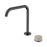 Nero Serenity Progressive Bath/Kitchen Mixer Edge Spout Gunmetal - Rome Travertine Handle
