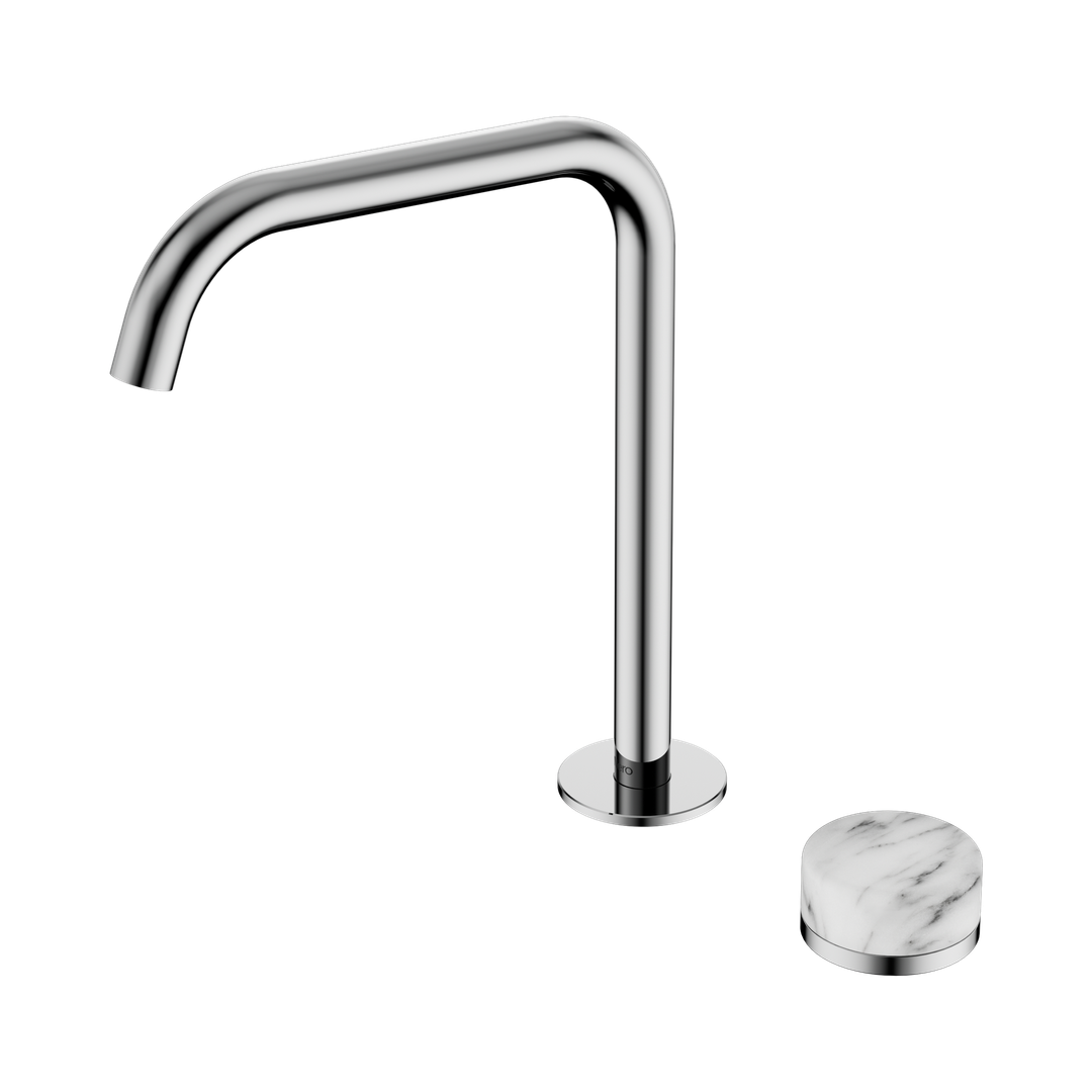 Nero Serenity Progressive Bath/Kitchen Mixer Edge Spout Chrome - Arabescato Corchia Handle