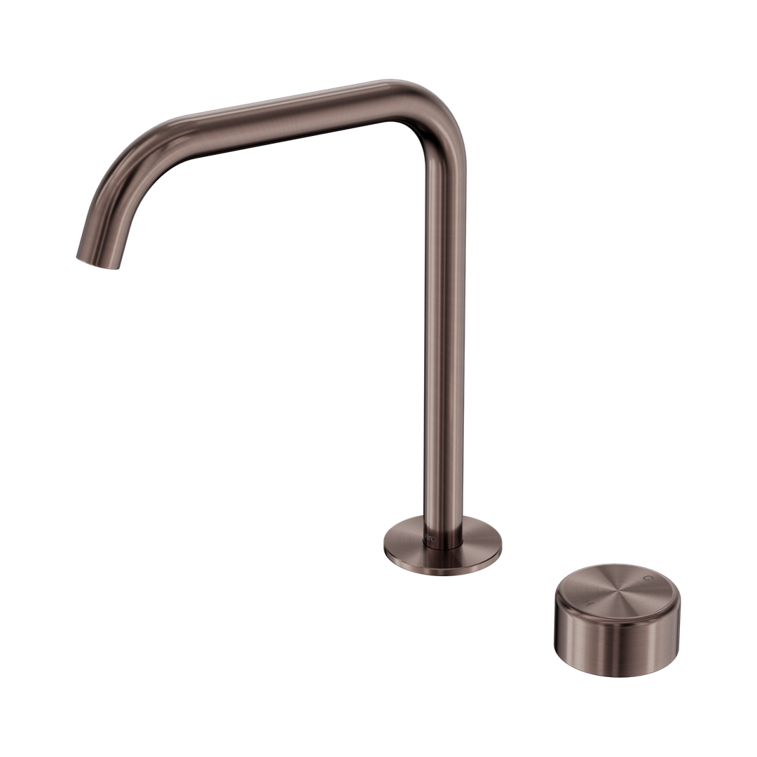 Serenity Progressive Bath/Kitchen Nero Mixer Edge Spout With Metal Handle - Brushed Bronze